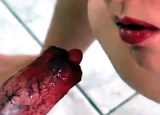 Crazy pervert enjoying animal dicks
